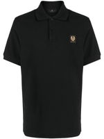 Belstaff polo en piqué à patch logo - Noir