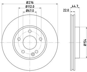 Remschijf Gecoat 54319PRO 8DD355111061