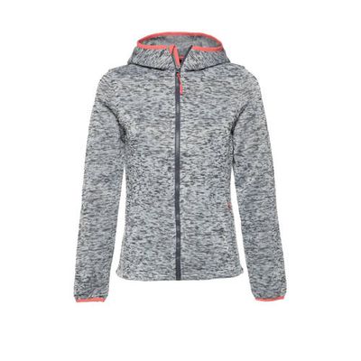 Scapino Mountain Peak outdoor vest grijs melange/roze Scapino Mountain Peak outdoor vest grijs melange/roze