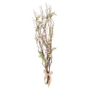 Kunst paastakken met bloemen - 78 cm - lente/paasdecoratie - siertakken/paas tak