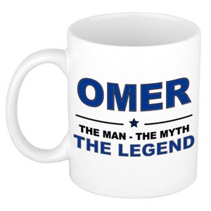 Omer The man, The myth the legend cadeau koffie mok / thee beker 300 ml