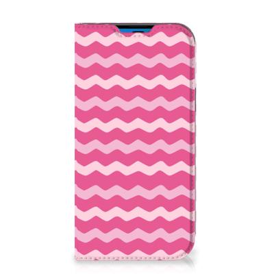 iPhone 14 Pro | Hoesje met Magneet | Waves Pink