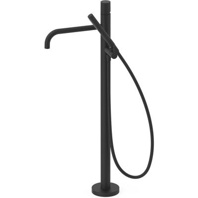 Vrijstaande badkraan Tres Study Exclusive | Hoogte uitloop 67.4 cm | Draaibare uitloop | Mengkraan | Rond | Zwart