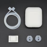 Anti-verloren touw + siliconen case + oortelefoon hang Buckle + oordopje cover Bluetooth draadloze koptelefoon Cover Case set voor Apple AirPods 1/2 (