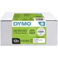 DYMO Rol met etiketten Combipack 2093093 2093093 89 x 36 mm Papier Wit 3120 stuk(s) Permanent hechtend Adresetiketten
