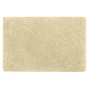 Spirella badkamer vloer kleedje/badmat tapijt - hoogpolig en luxe uitvoering - beige - 50 x 80 cm - Microfiber   -