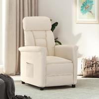 Fauteuil verstelbaar microvezelstof beige