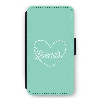 Friends heart pastel: iPhone 12 mini Flip Hoesje