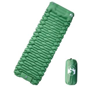 VidaXL Kampeermatras met kussen zelfopblazend 1-persoons groen