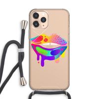 Lip Palette: iPhone 11 Pro Transparant Hoesje met koord
