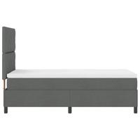 Boxspring Bed met Matras Donkergrijs 100x200 cm Stof