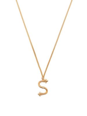 Emanuele Bicocchi S alphabet-pendant necklace - Or