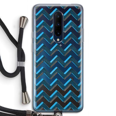 Onderbroken lijn: OnePlus 7 Pro Transparant Hoesje met koord