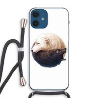 Yin Yang Wolves: iPhone 12 Transparant Hoesje met koord