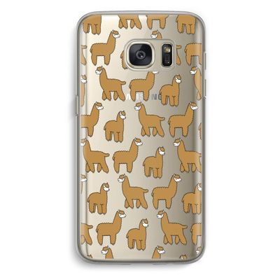 Alpacas: Samsung Galaxy S7 Transparant Hoesje