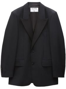 Filippa K blazer en laine mérinos à simple boutonnage - Noir