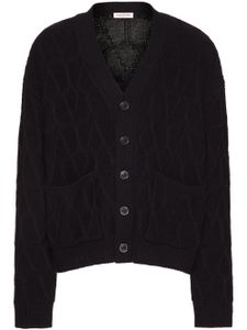 Valentino Garavani cardigan Toile Iconographe en laine - Noir