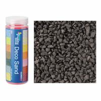 Decoratie zand/kiezels - zwart - 500gr - zandkorrels - mini steentjes - 2 tot 6 mm