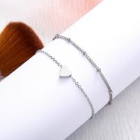 2 sets vrouwen minimalist kleine liefde scherpe link keten armbanden (zilver) 2 sets vrouwen minimalist kleine liefde scherpe link keten armbanden (zilver)