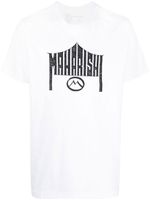 Maharishi t-shirt en coton biologique à logo imprimé - Blanc