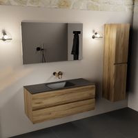 Mondiaz Aivy badmeubel 120cm chai met wastafel solid surface urban midden zonder kraangat en spiegel