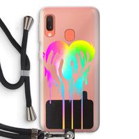 Hold My Heart: Samsung Galaxy A20e Transparant Hoesje met koord