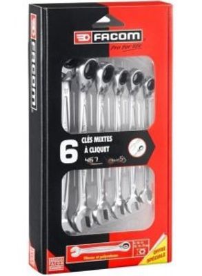 Facom Set Van 6 Ringsteeksleutels Met Ratel - 467B.JE6PB - 467B.JE6PB Facom Set Van 6 Ringsteeksleutels Met Ratel - 467B.JE6PB - 467B.JE6PB