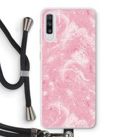 Abstract Painting Pink: Samsung Galaxy A70 Transparant Hoesje met koord