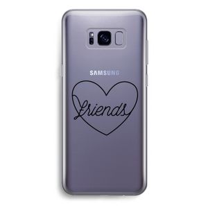 Friends heart black: Samsung Galaxy S8 Plus Transparant Hoesje
