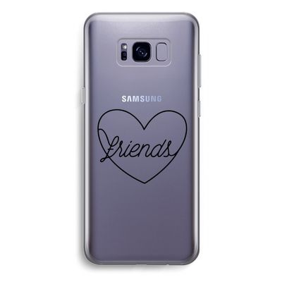 Friends heart black: Samsung Galaxy S8 Plus Transparant Hoesje