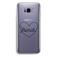 Friends heart black: Samsung Galaxy S8 Plus Transparant Hoesje