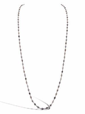 Pragnell Vintage collier en or blanc 18ct serti de diamants et de perles - Argent