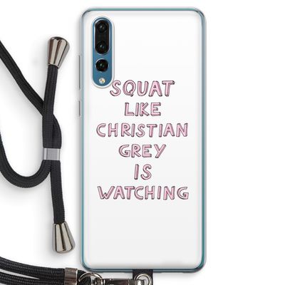 Christian Grey: Huawei P20 Pro Transparant Hoesje met koord
