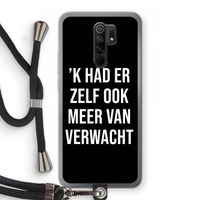 Meer verwacht - Zwart: Xiaomi Redmi 9 Transparant Hoesje met koord