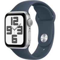Apple Watch SE GPS 40mm alu zilver/blauw sportband S/M