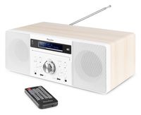 DAB radio met CD speler, Bluetooth, USB mp3 speler en radio - Stereo - Wit - Audizio Prato - thumbnail