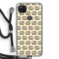 Slapende poes: Pixel 4a Transparant Hoesje met koord