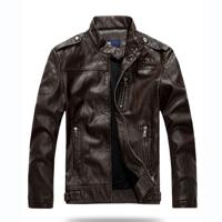 Mannen plus Velvet motorfiets jas jas (kleur: koffie maat: 4XL)