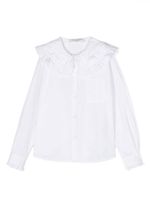 Philosophy Di Lorenzo Serafini Kids chemise en coton à col volanté - Blanc