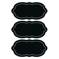 Krijtbord voorraadkast etiketten / stickers - 6x - herschrijfbaar - 7 x 3 cm - Keuken labels