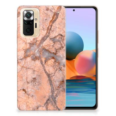 Xiaomi Redmi Note 10 Pro | TPU | Siliconen hoesje | Marmer Oranje