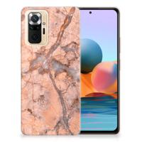 Xiaomi Redmi Note 10 Pro | TPU | Siliconen hoesje | Marmer Oranje Xiaomi Redmi Note 10 Pro | TPU | Siliconen hoesje | Marmer Oranje