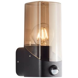 Brilliant Zwarte wandlamp Minou met sensor 44311/93