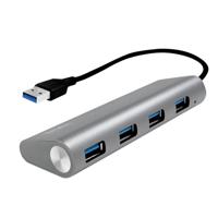 LogiLink UA0307 USB 3.2 Gen 1-hub 4 poorten Aluminium - thumbnail