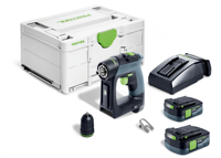 Festool accu-schroefboormachine cxs 12 1,5-plus (2x 2.5ah accu's) - 576864