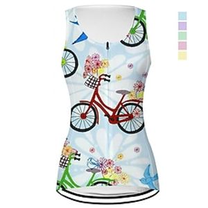 Dames Wielrenvest Wielrenshirt Mouwloos Fietsen Ves / Mouwloos Shirt Kleding Bovenlichaam met 3 achterzakken Bergracen Wegwielrennen Ademend Sneldrogend Vochtregelerend Achterzak Paars Geel Roze Lightinthebox