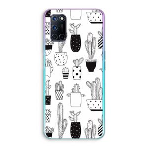 Cactusmotief: Oppo A52 Transparant Hoesje