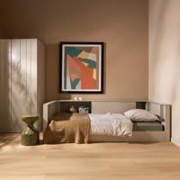 WOOOD Bedbank 'Carter' Grenenhout, 90 x 200cm, kleur Dust