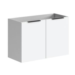 Wastafelonderkast Allibert Santiago 80 cm Beperkte Diepte Glanzend Wit 80x55x38 cm