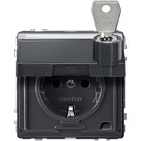 Merten MEG2316-7214 Wandcontactdoos AquaDesign Antraciet 1 stuk(s)